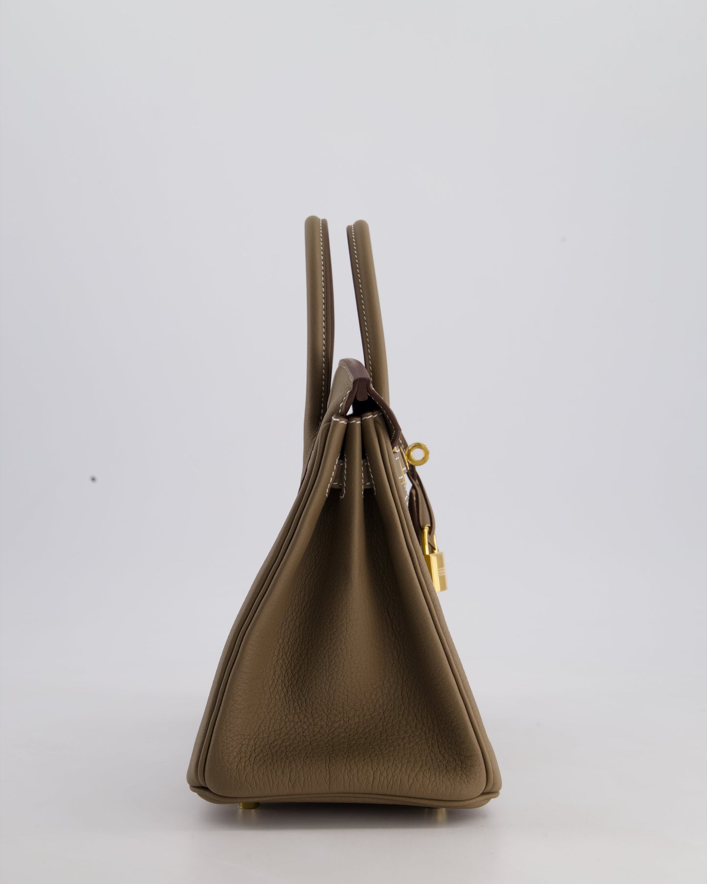 Hermès Birkin Retourne 25cm Bag in Etoupe Togo Leather with Gold Hardware