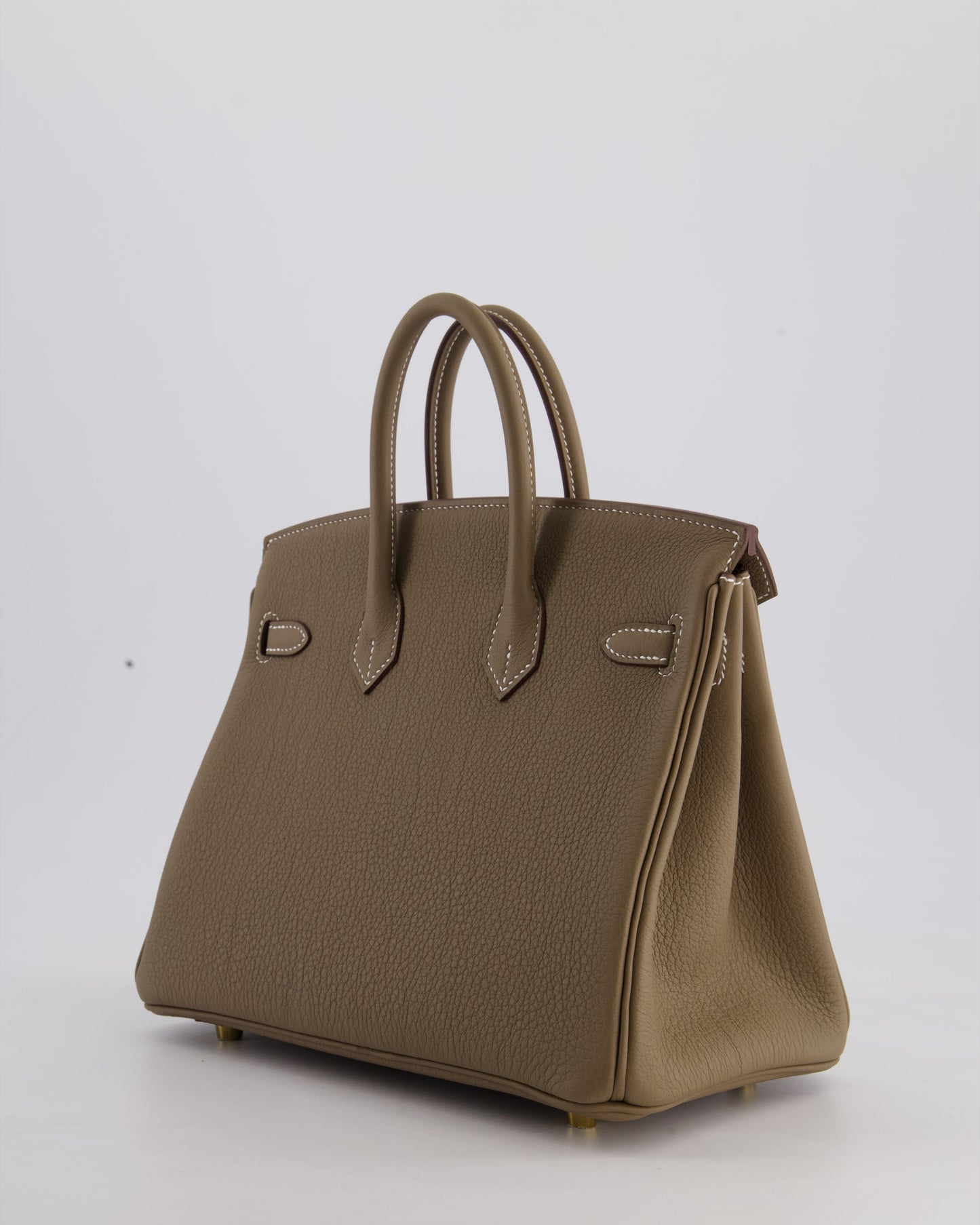 Hermès Birkin Retourne 25cm Bag in Etoupe Togo Leather with Gold Hardware