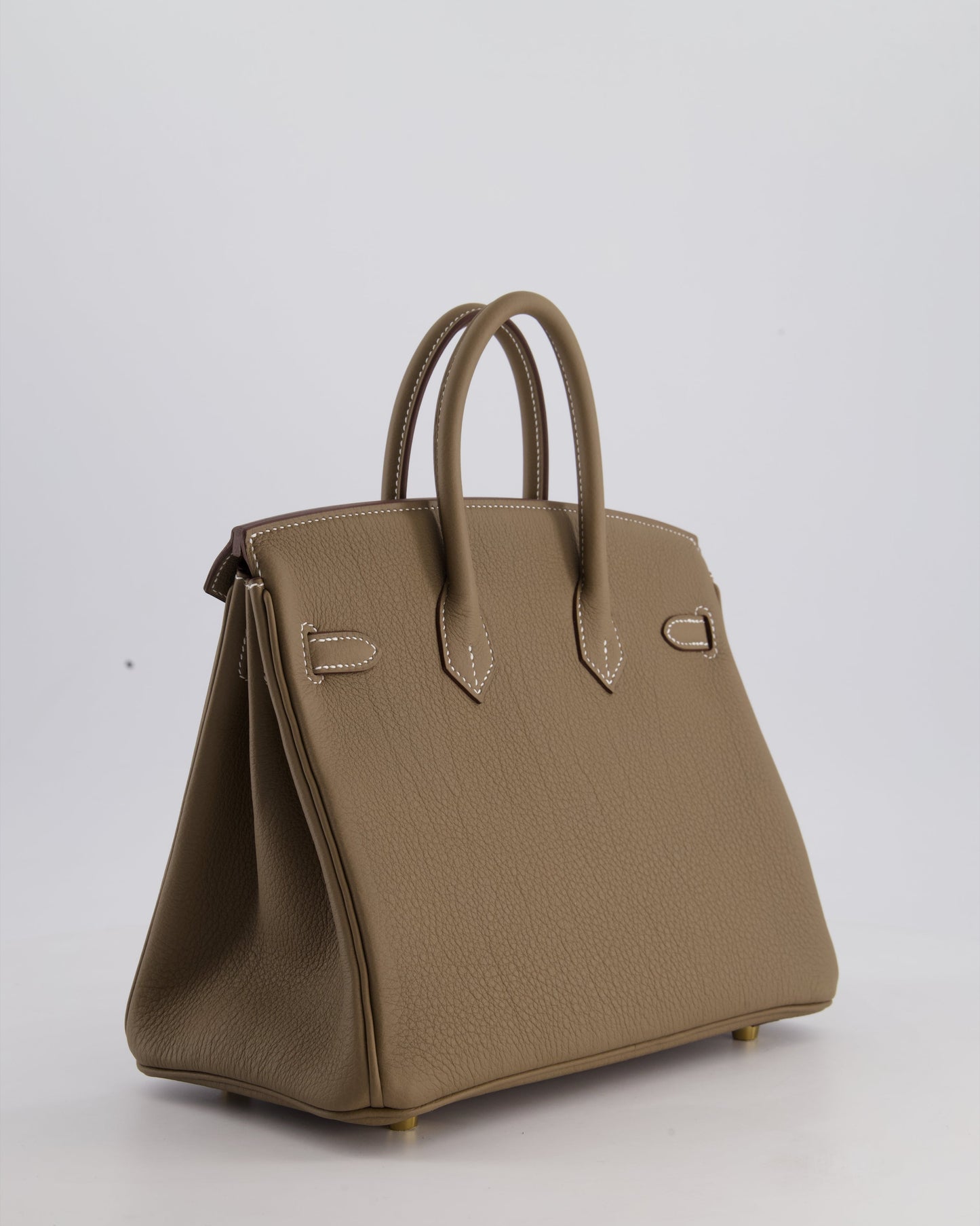 Hermès Birkin Retourne 25cm Bag in Etoupe Togo Leather with Gold Hardware