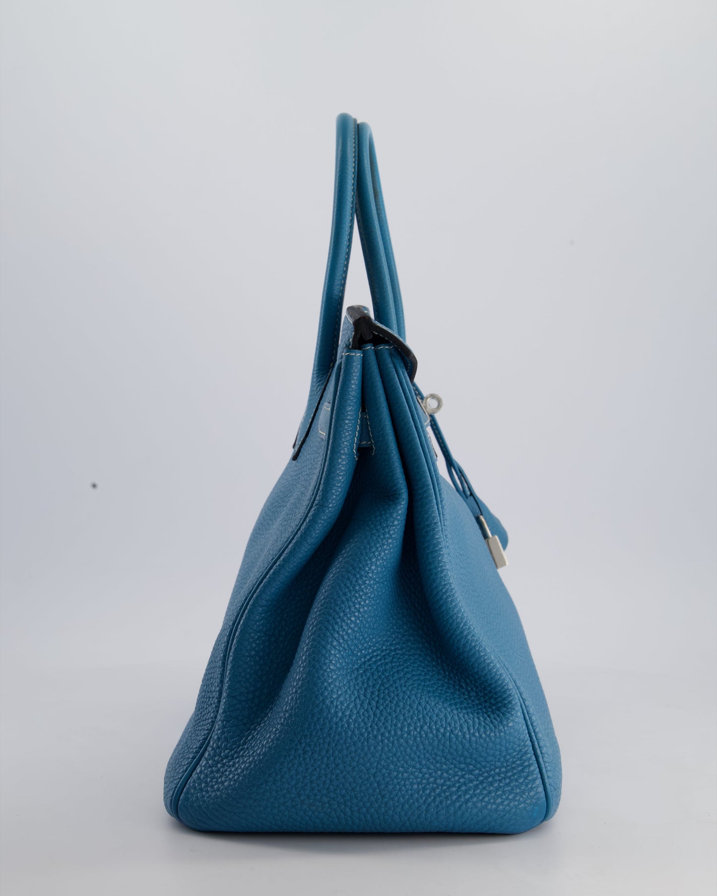 Hermès Birkin 35cm Retourne Bag in Bleu Jean Togo Leather with Palladium Hardware