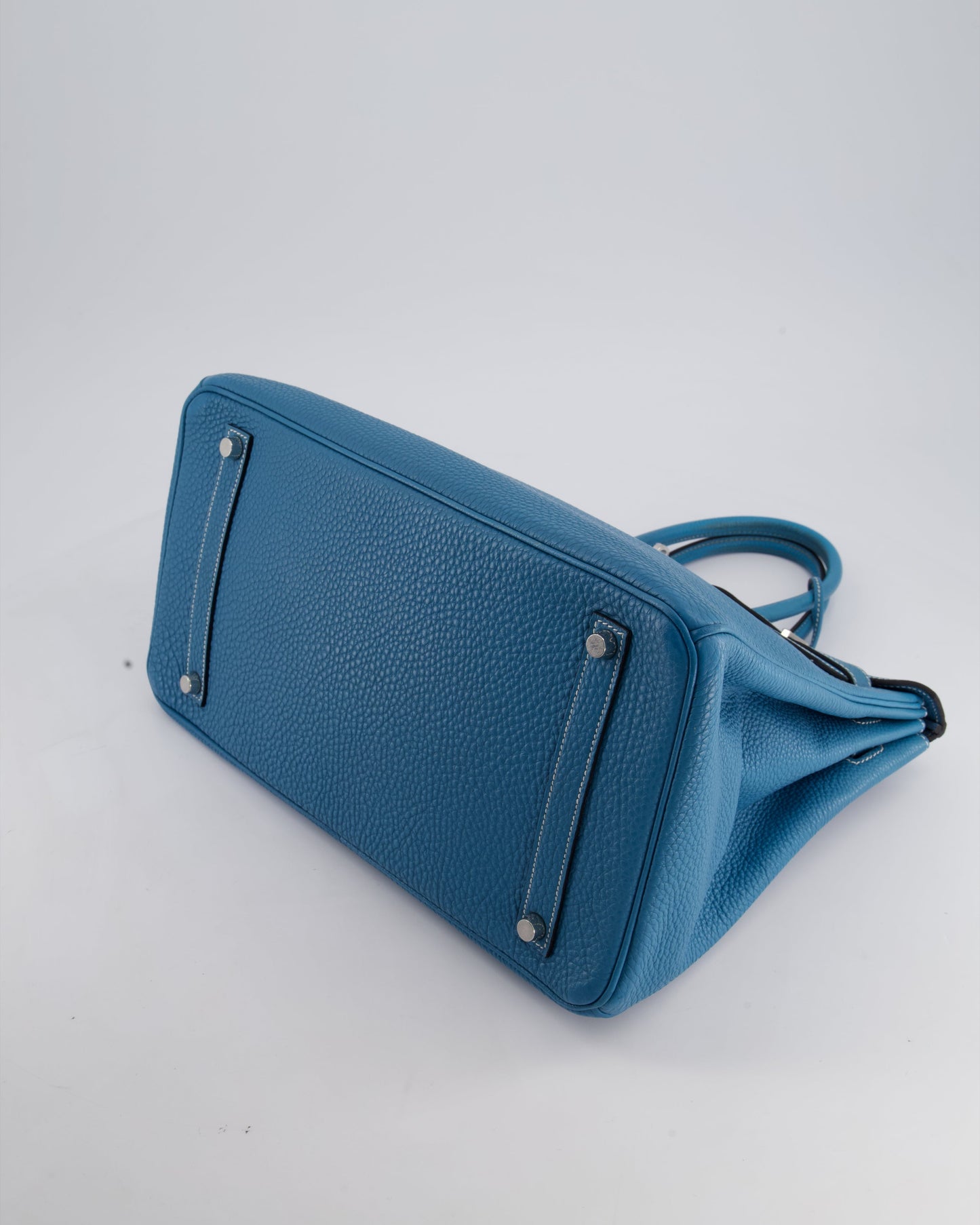 Hermès Birkin 35cm Retourne Bag in Bleu Jean Togo Leather with Palladium Hardware