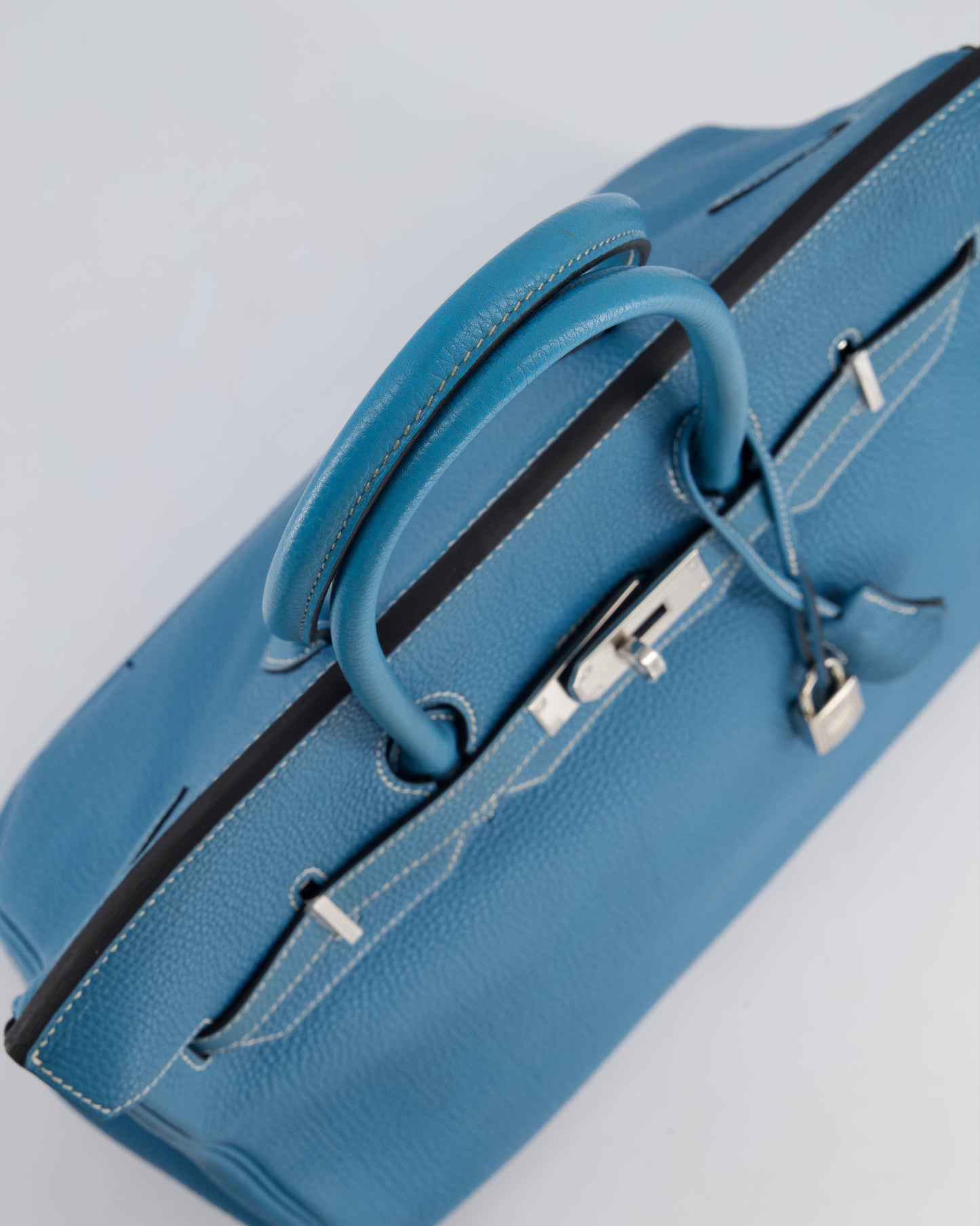 Hermès Birkin 35cm Retourne Bag in Bleu Jean Togo Leather with Palladium Hardware