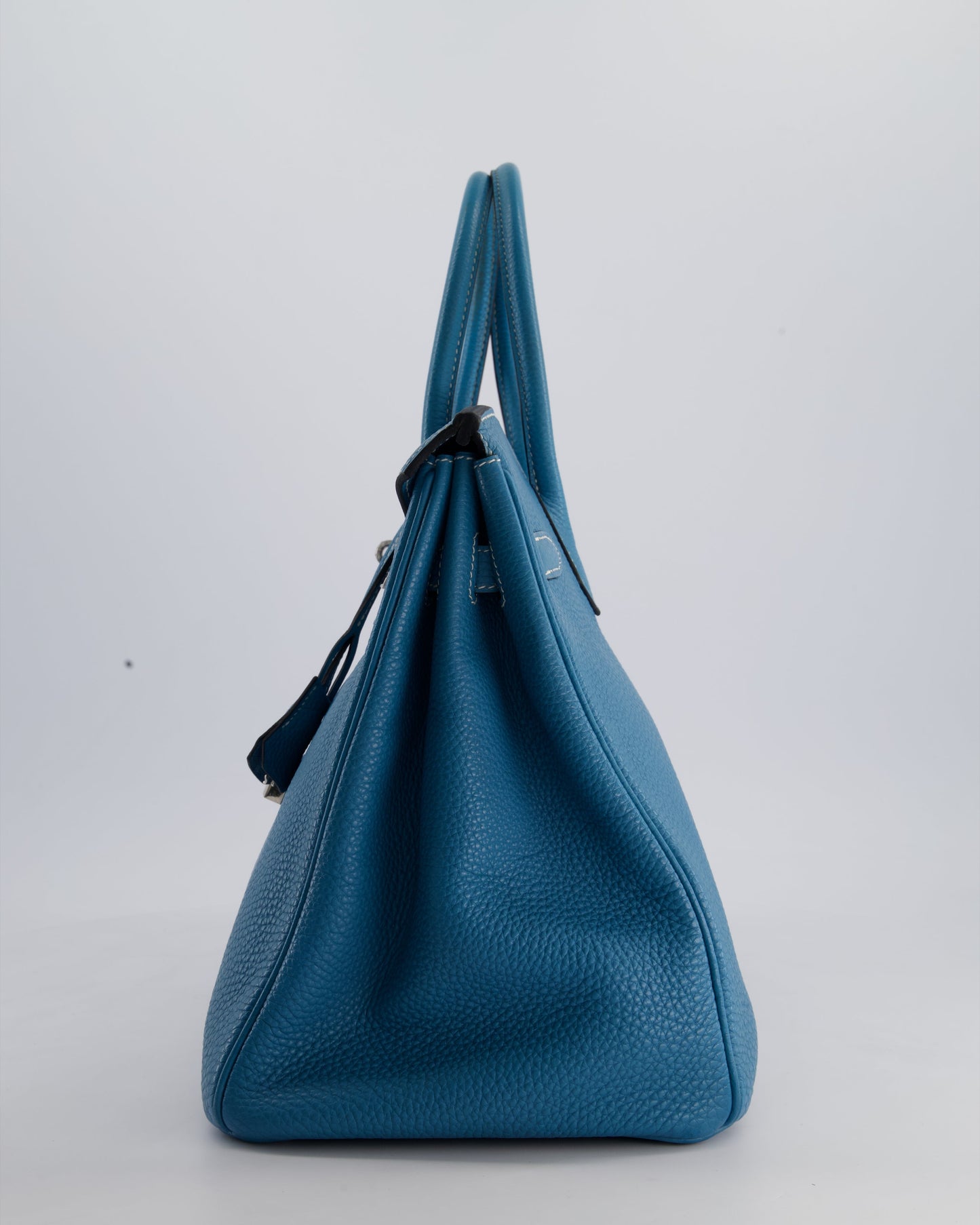 Hermès Birkin 35cm Retourne Bag in Bleu Jean Togo Leather with Palladium Hardware