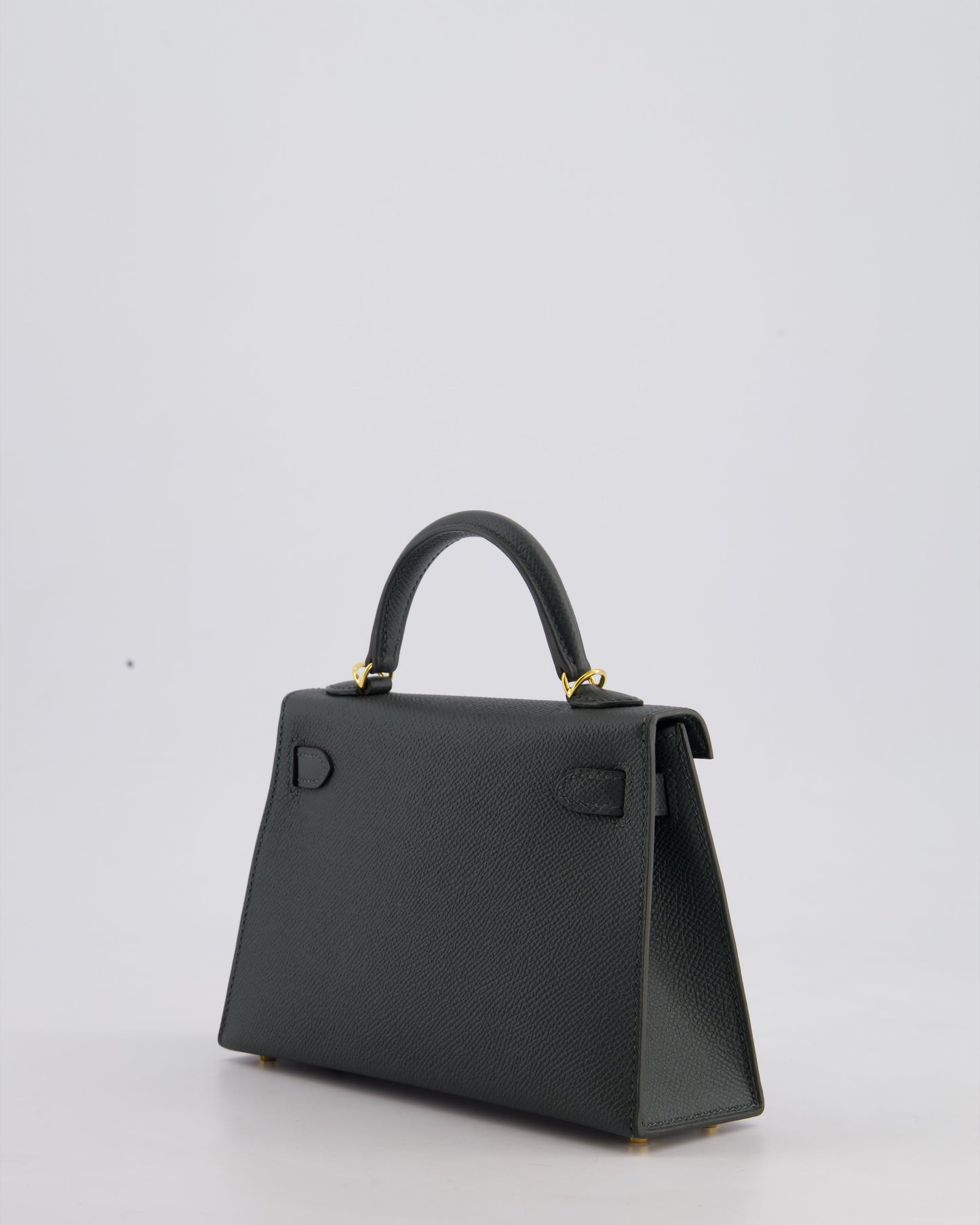 Hermès Mini Kelly II 20cm Bag In Vert Mangrove Epsom Leather with Gold Hardware