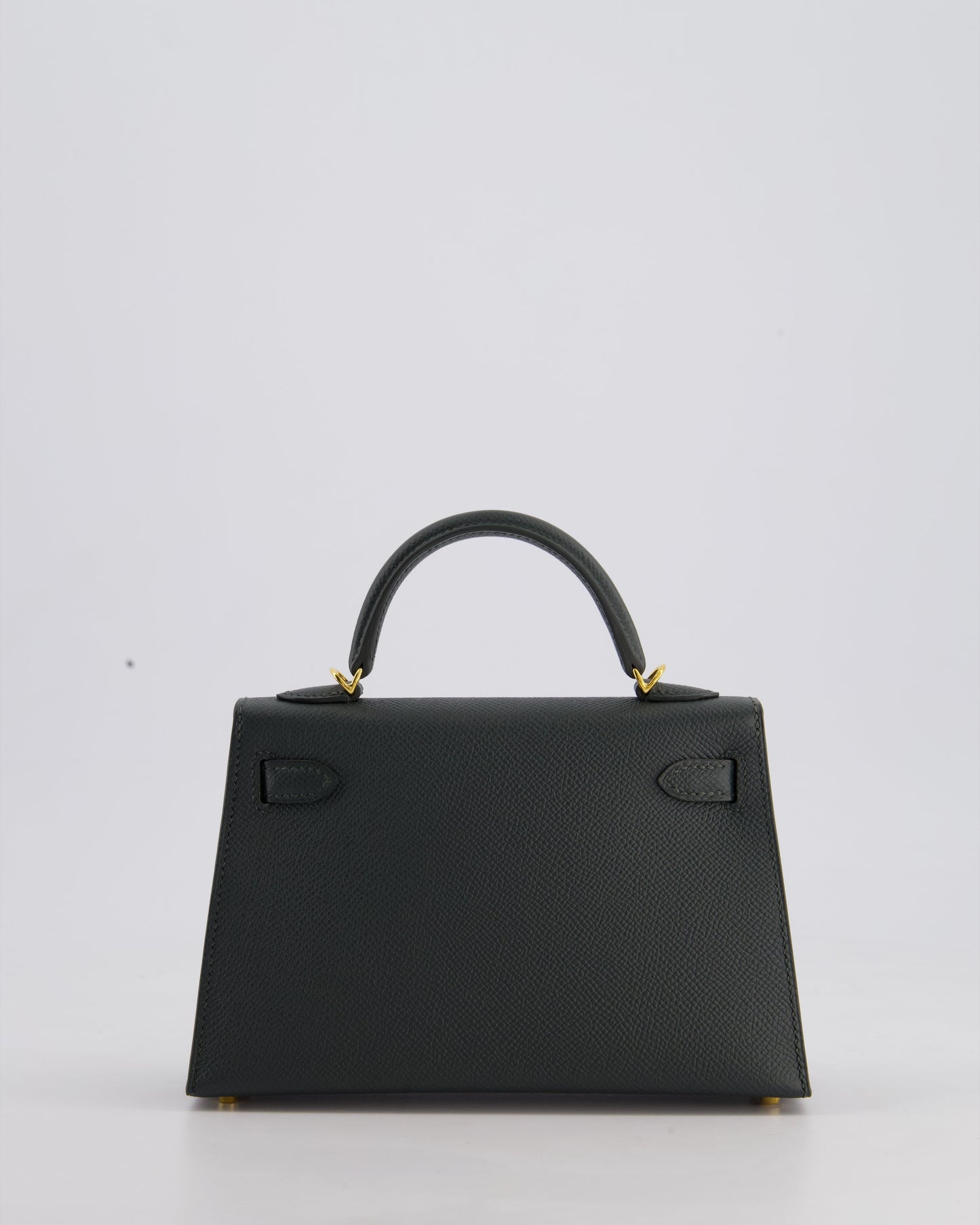 Hermès Mini Kelly II 20cm Bag In Vert Mangrove Epsom Leather with Gold Hardware
