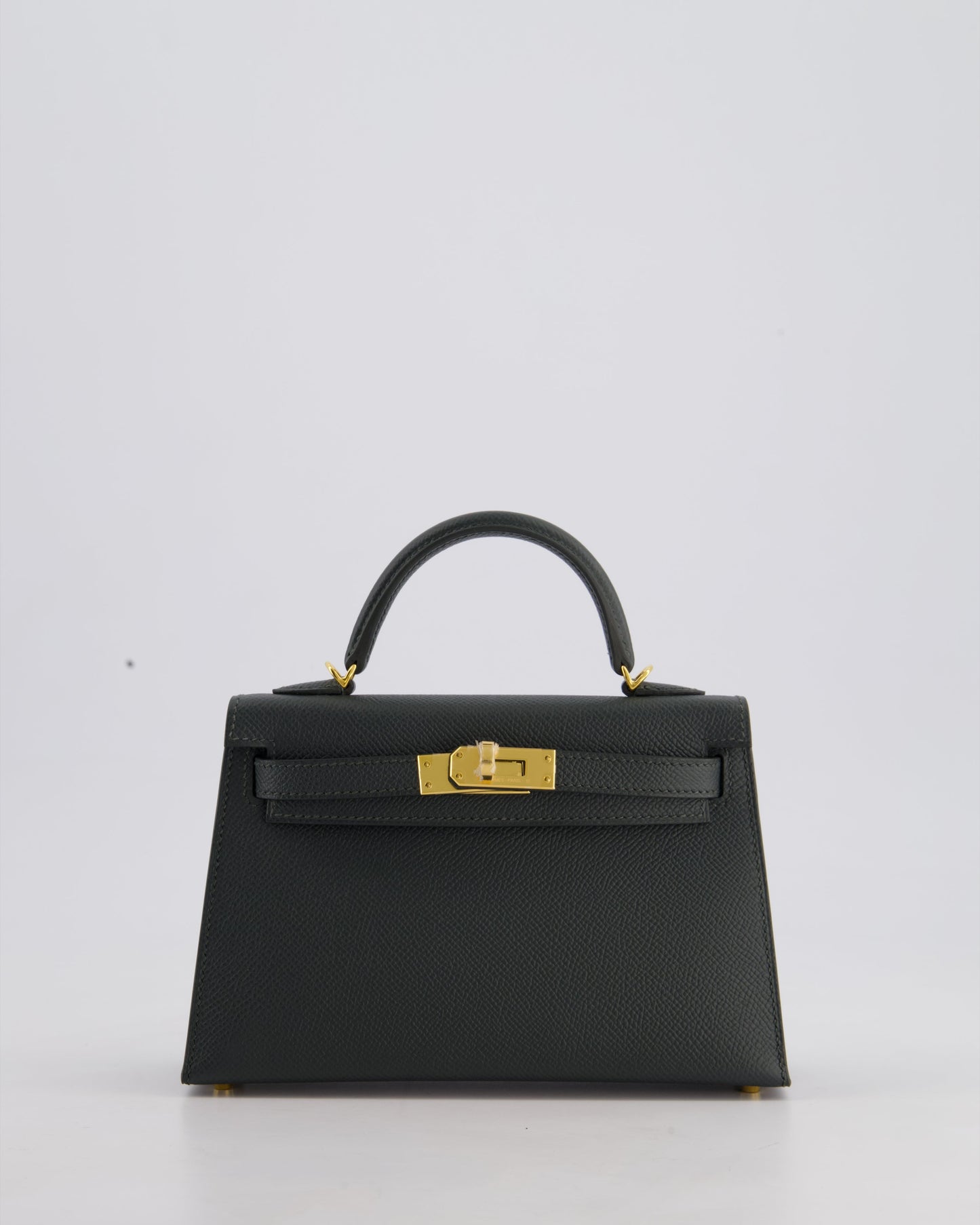 Hermès Mini Kelly II 20cm Bag In Vert Mangrove Epsom Leather with Gold Hardware