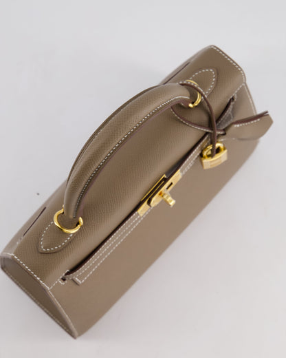 Hermès Kelly 25cm Sellier Bag in Etoupe Epsom Leather and Gold Hardware