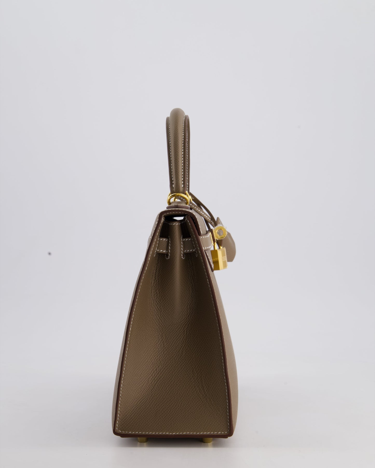 Hermès Kelly 25cm Sellier Bag in Etoupe Epsom Leather and Gold Hardware