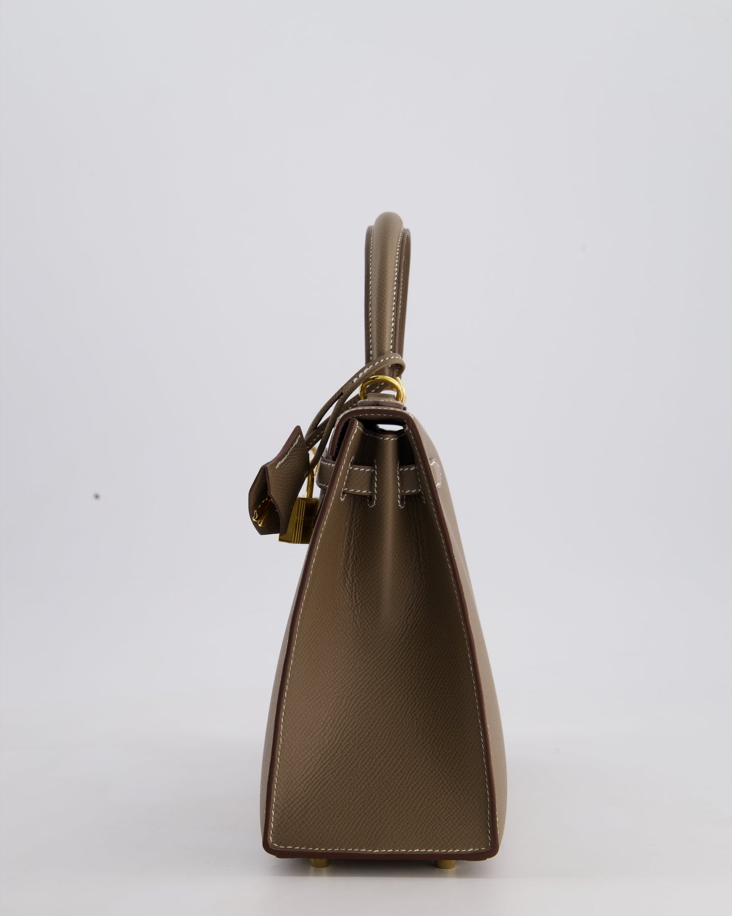 Hermès Kelly 25cm Sellier Bag in Etoupe Epsom Leather and Gold Hardware