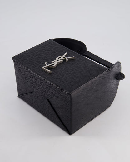 Saint Laurent Black Take-Away Box Bag in Calfskin Leather with Silver Hardware RRP £1,350
