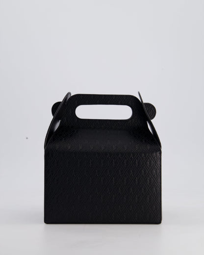 Saint Laurent Black Take-Away Box Bag in Calfskin Leather with Silver Hardware RRP £1,350