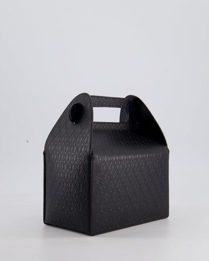 Saint Laurent Black Take-Away Box Bag in Calfskin Leather with Silver Hardware RRP £1,350