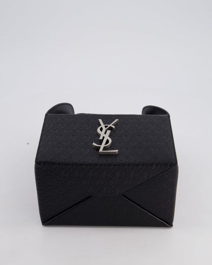 Saint Laurent Black Take-Away Box Bag in Calfskin Leather with Silver Hardware RRP £1,350