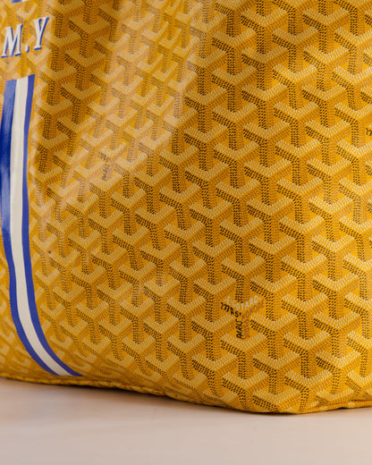 Goyard Saint Louis GM Yellow Personalised Shoulder Tote Bag