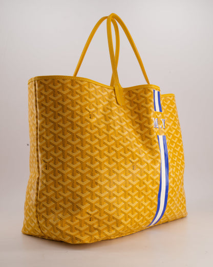 Goyard Saint Louis GM Yellow Personalised Shoulder Tote Bag