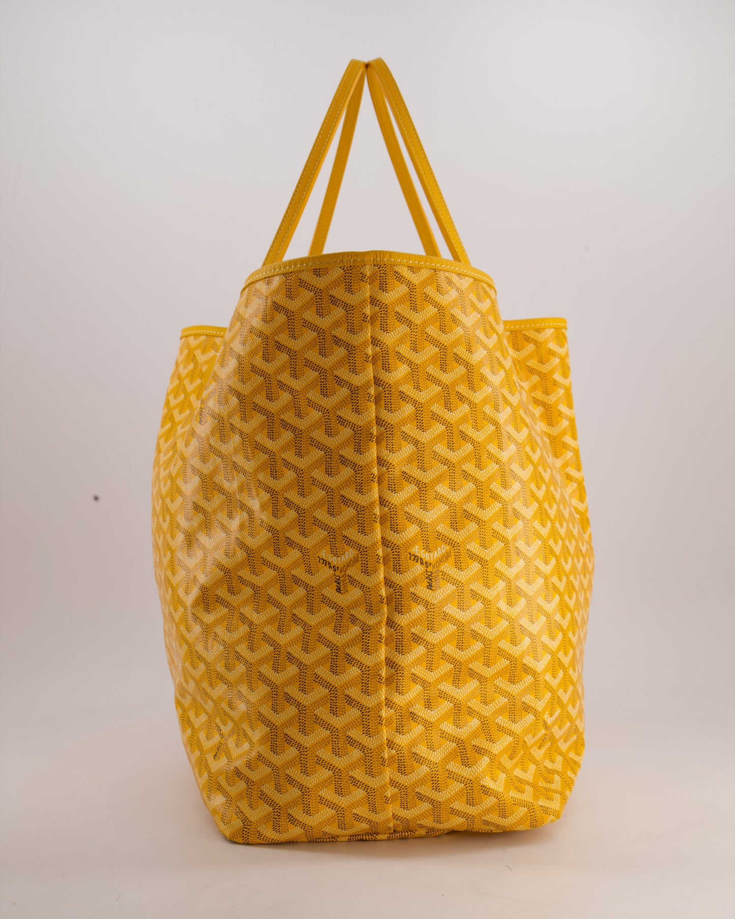 Goyard Saint Louis GM Yellow Personalised Shoulder Tote Bag