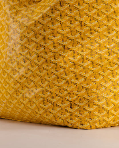 Goyard Saint Louis GM Yellow Personalised Shoulder Tote Bag