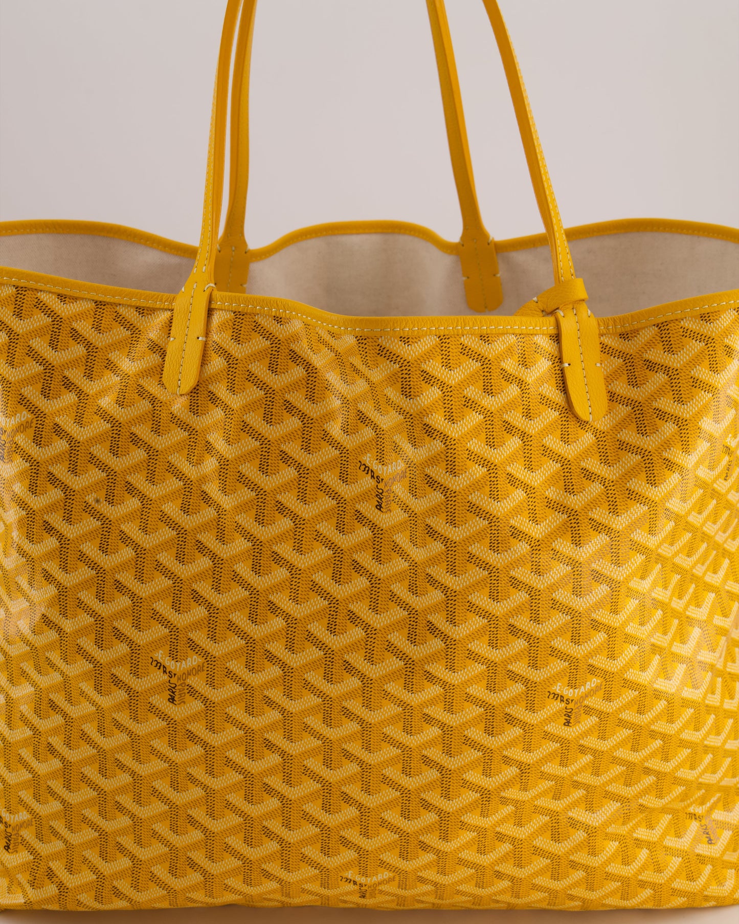 Goyard Saint Louis GM Yellow Personalised Shoulder Tote Bag