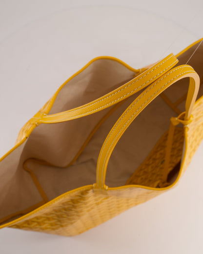 Goyard Saint Louis GM Yellow Personalised Shoulder Tote Bag