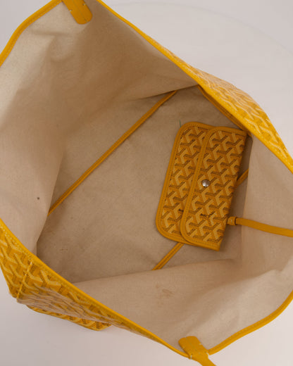 Goyard Saint Louis GM Yellow Personalised Shoulder Tote Bag