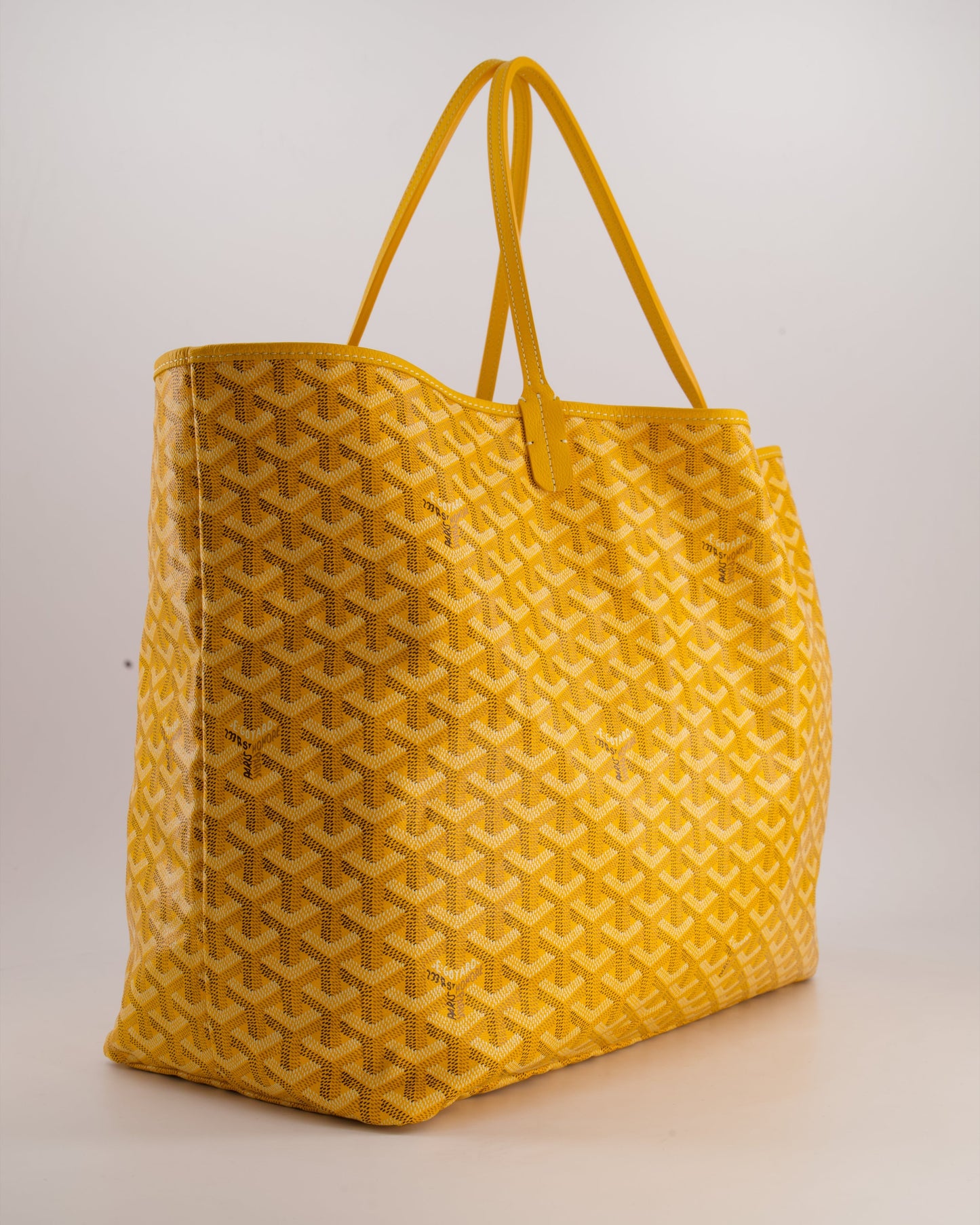 Goyard Saint Louis GM Yellow Personalised Shoulder Tote Bag