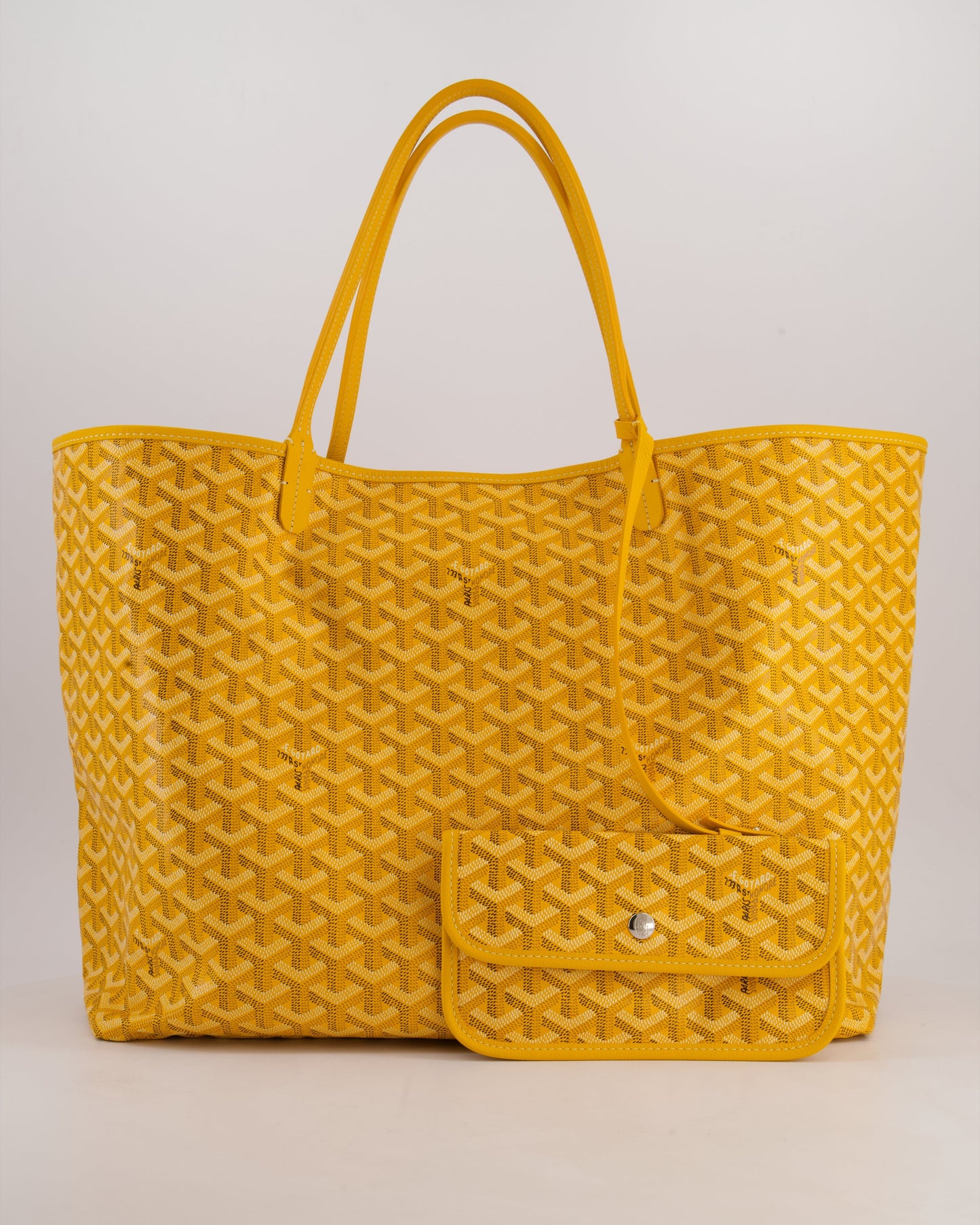 Goyard Saint Louis GM Yellow Personalised Shoulder Tote Bag