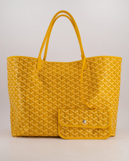 Goyard Saint Louis GM Yellow Personalised Shoulder Tote Bag