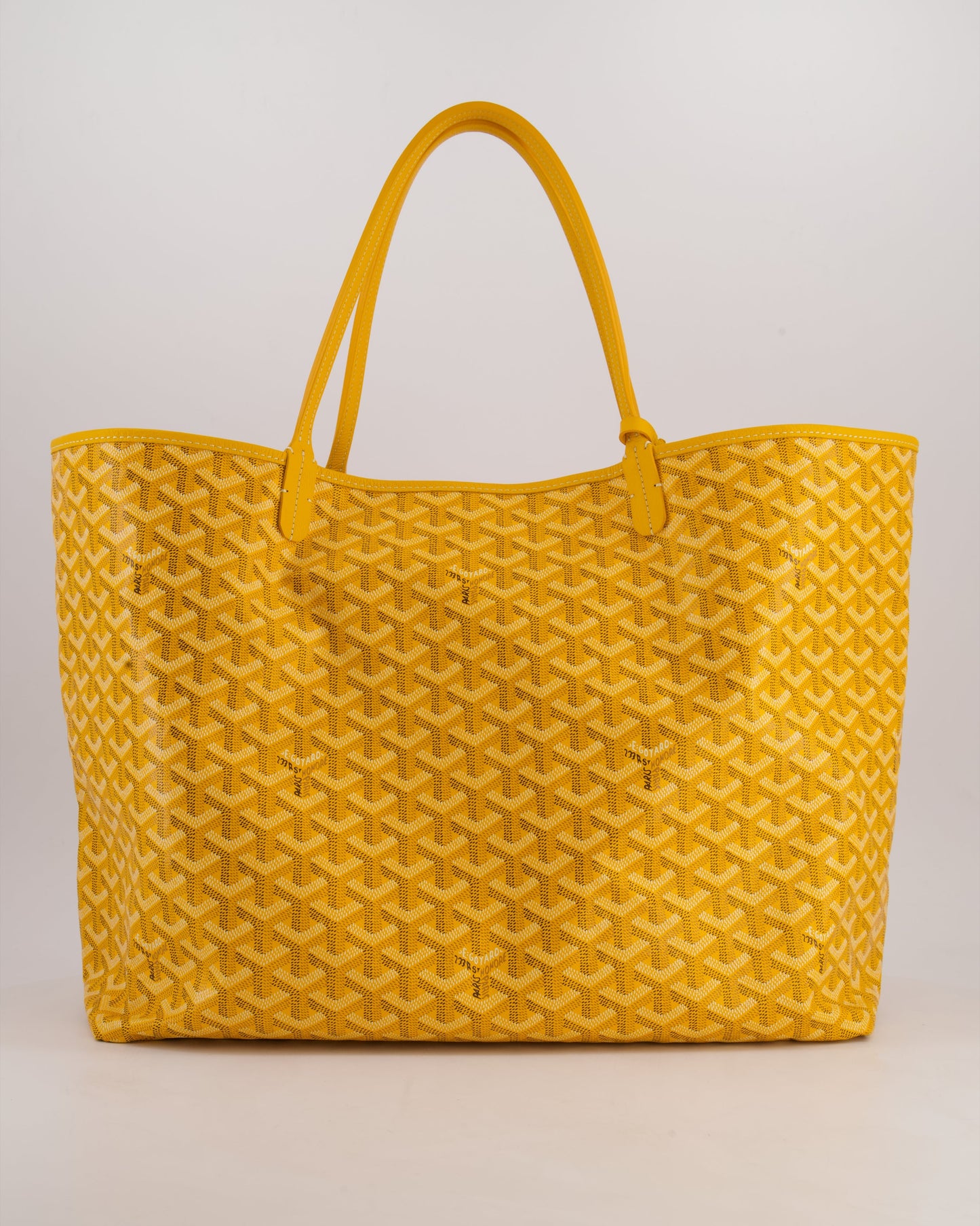 Goyard Saint Louis GM Yellow Personalised Shoulder Tote Bag