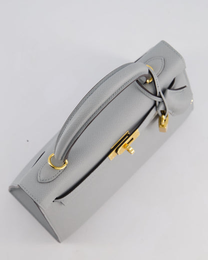 Hermès Kelly 25cm Bag in Bleu Glacier Epsom Leather with Gold Hardware