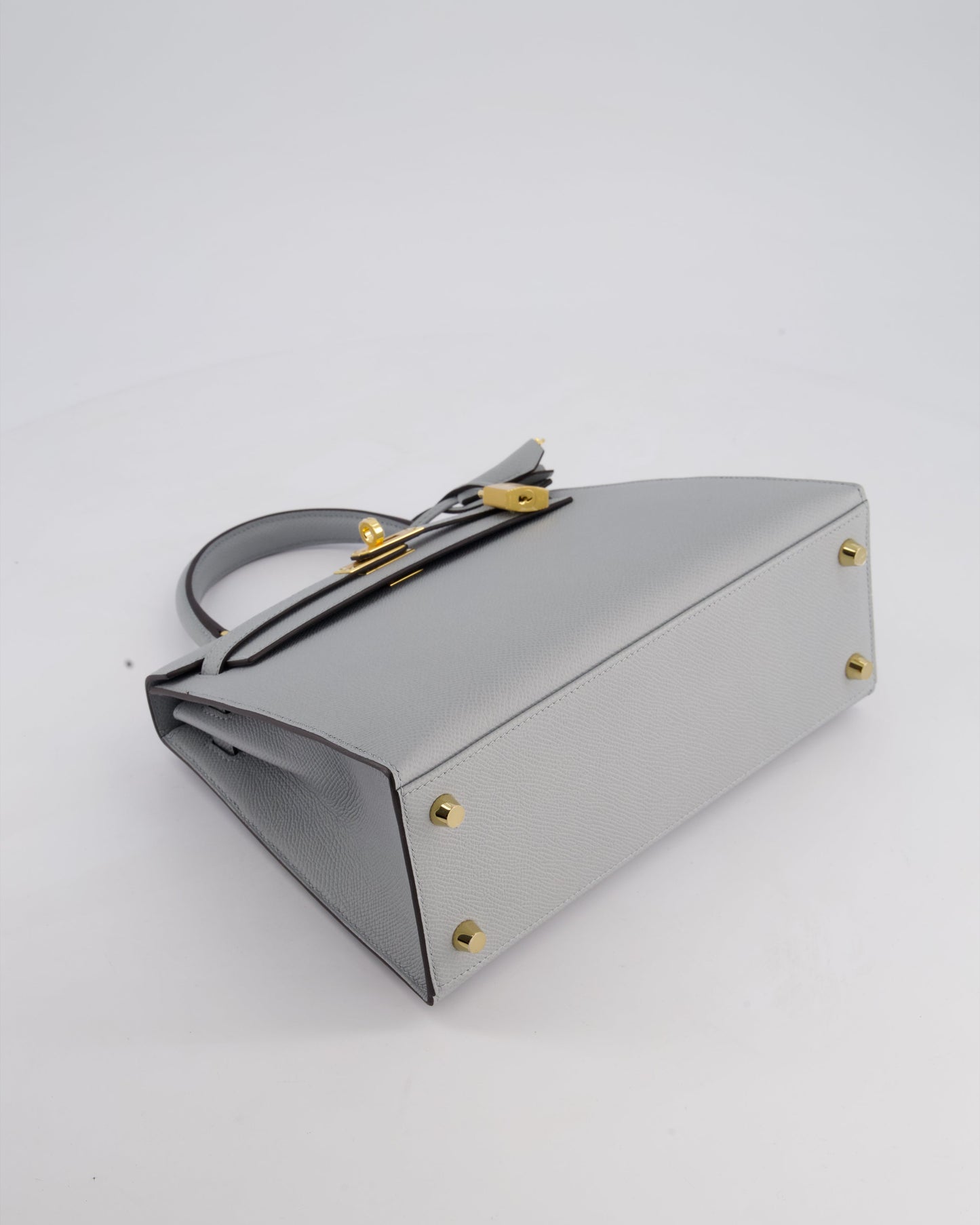 Hermès Kelly 25cm Bag in Bleu Glacier Epsom Leather with Gold Hardware