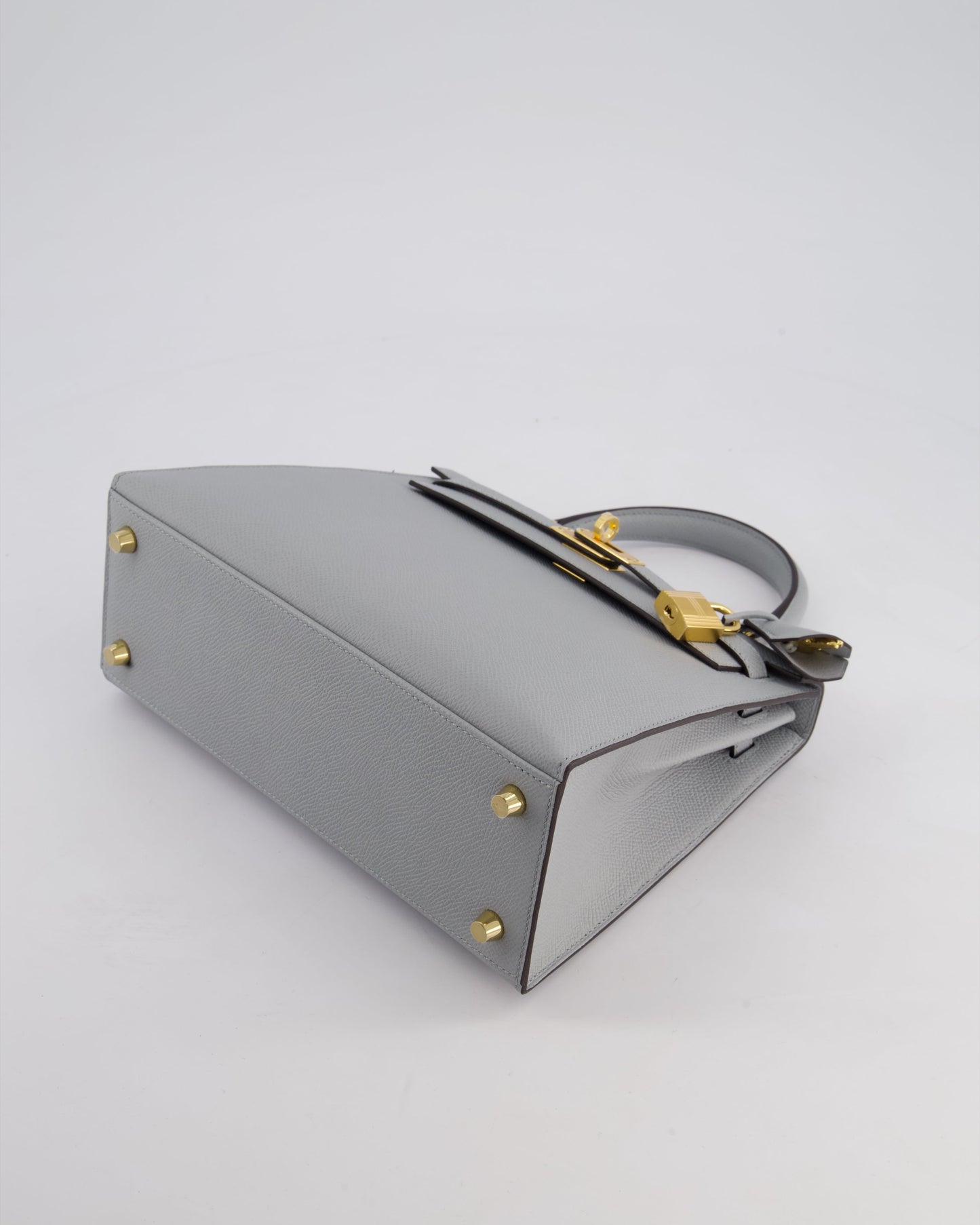 Hermès Kelly 25cm Bag in Bleu Glacier Epsom Leather with Gold Hardware