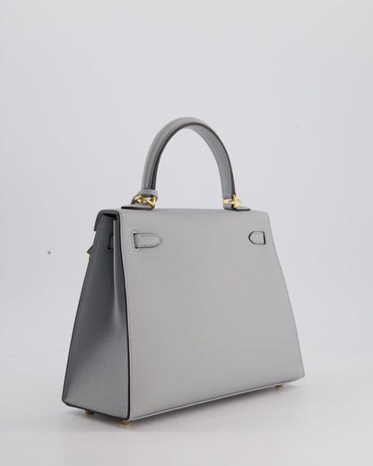 Hermès Kelly 25cm Bag in Bleu Glacier Epsom Leather with Gold Hardware