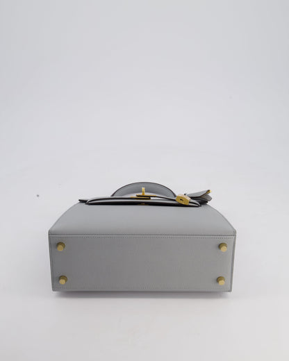 Hermès Kelly 25cm Bag in Bleu Glacier Epsom Leather with Gold Hardware