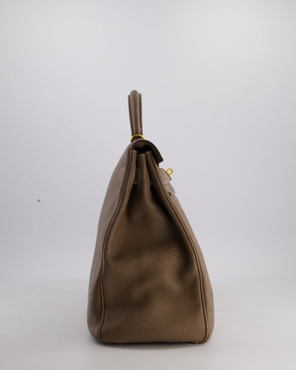 Hermès Kelly 35cm Bag in Etoupe Togo Leather with Gold Hardware