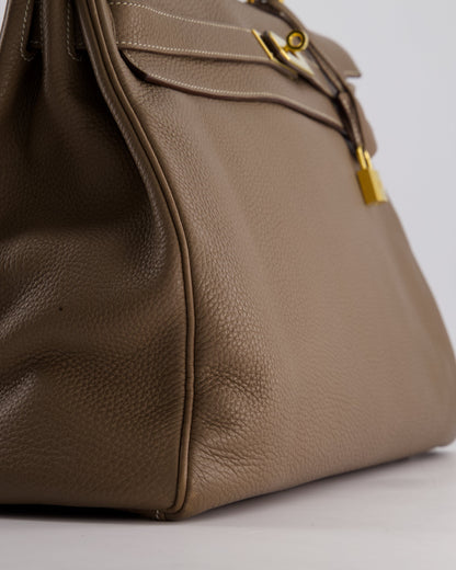 Hermès Kelly 35cm Bag in Etoupe Togo Leather with Gold Hardware