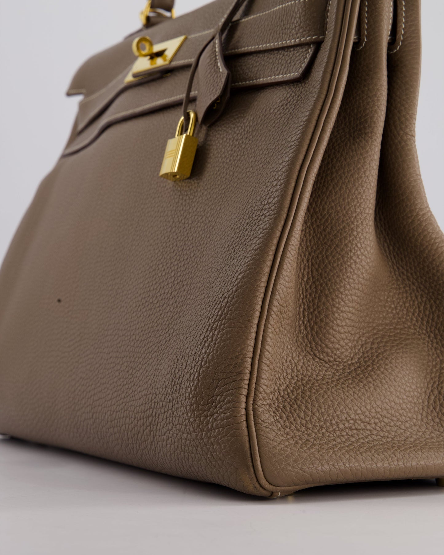 Hermès Kelly 35cm Bag in Etoupe Togo Leather with Gold Hardware