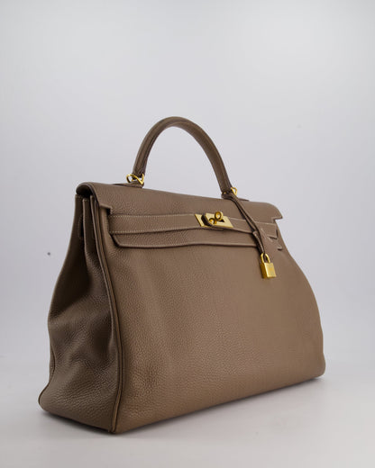 Hermès Kelly 35cm Bag in Etoupe Togo Leather with Gold Hardware
