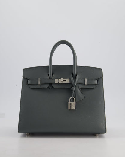 Hermès Birkin 25cm Sellier Bag in Vert Amande Togo Leather with Palladium Hardware