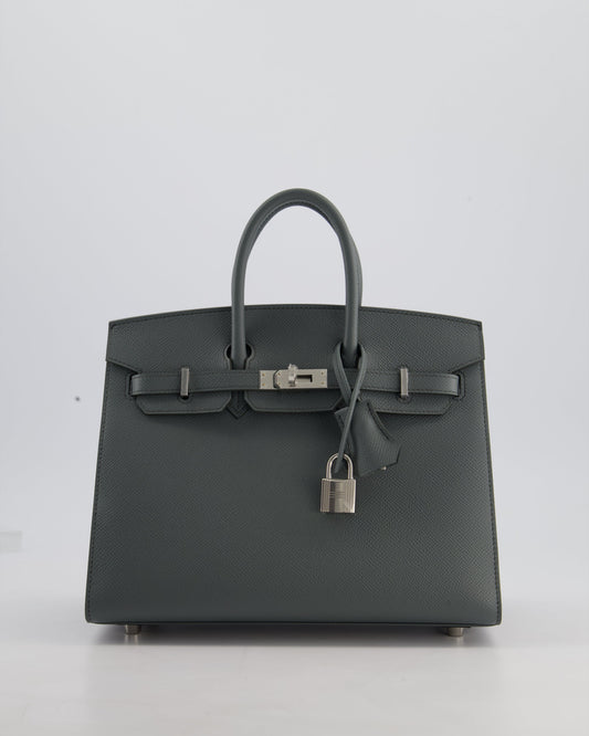 Hermès Birkin 25cm Sellier Bag in Vert Amande Togo Leather with Palladium Hardware