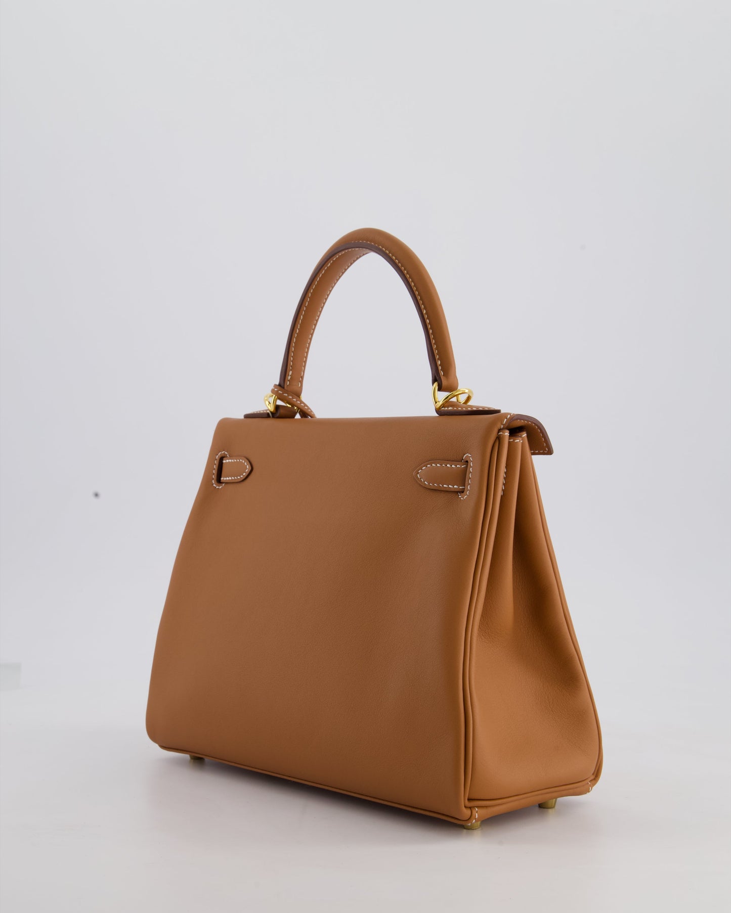 Hermès Kelly 25cm Retourne Bag in Gold Swift Leather with Gold Hardware