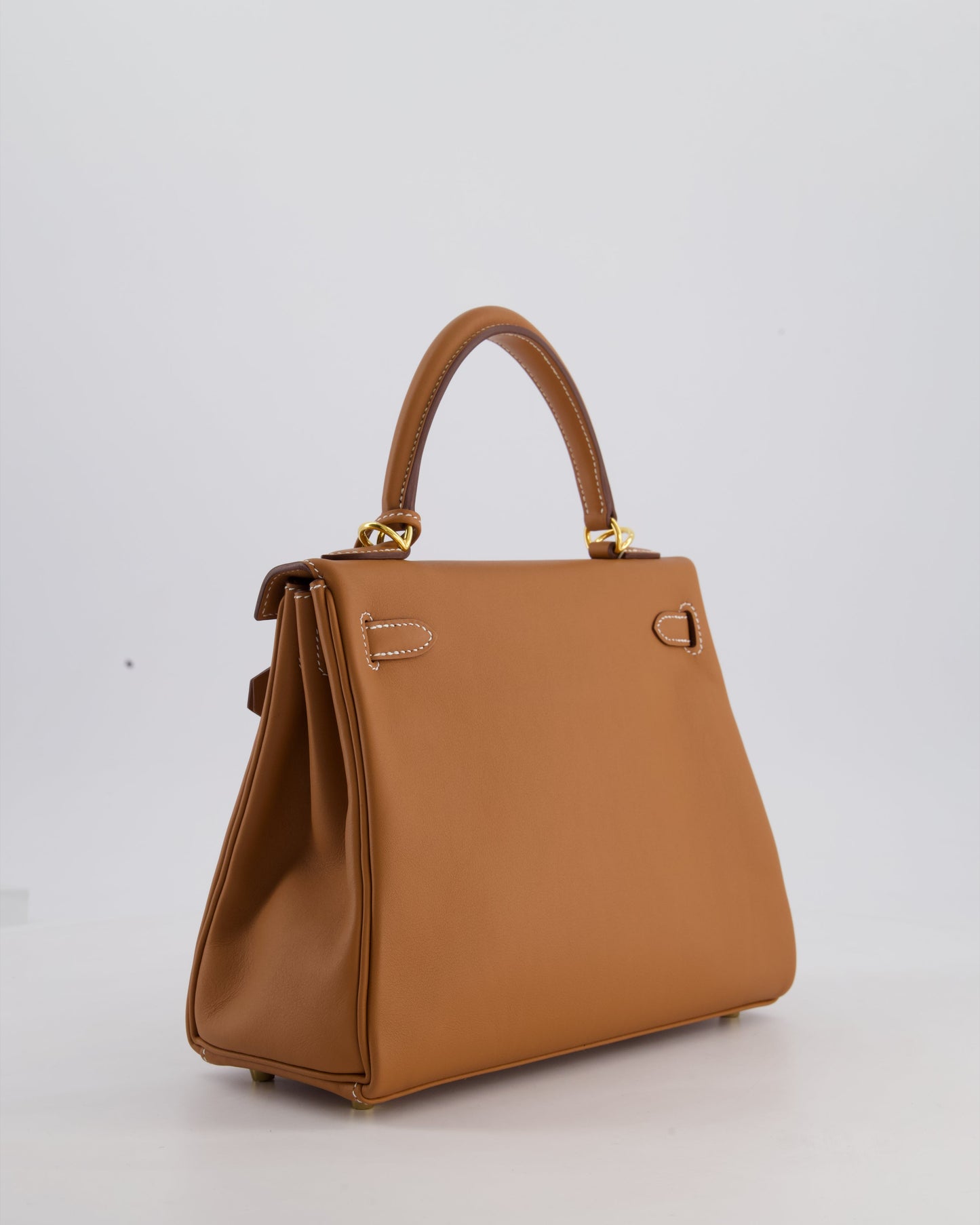 Hermès Kelly 25cm Retourne Bag in Gold Swift Leather with Gold Hardware