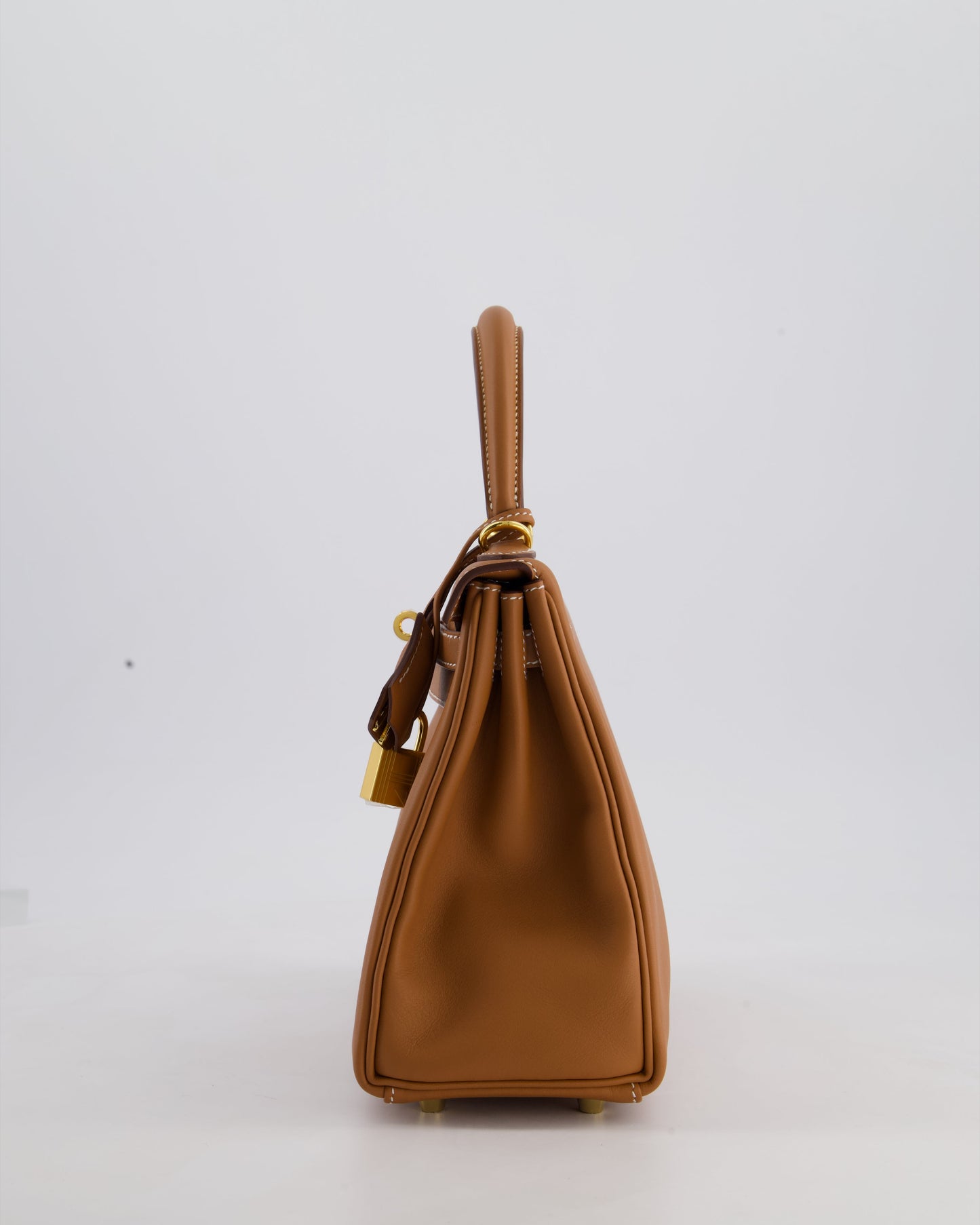 Hermès Kelly 25cm Retourne Bag in Gold Swift Leather with Gold Hardware