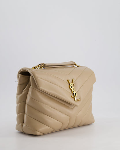 Saint Laurent Beige Small Lou Lou Bag with Gold Hardware