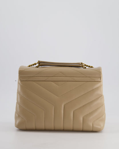 Saint Laurent Beige Small Lou Lou Bag with Gold Hardware