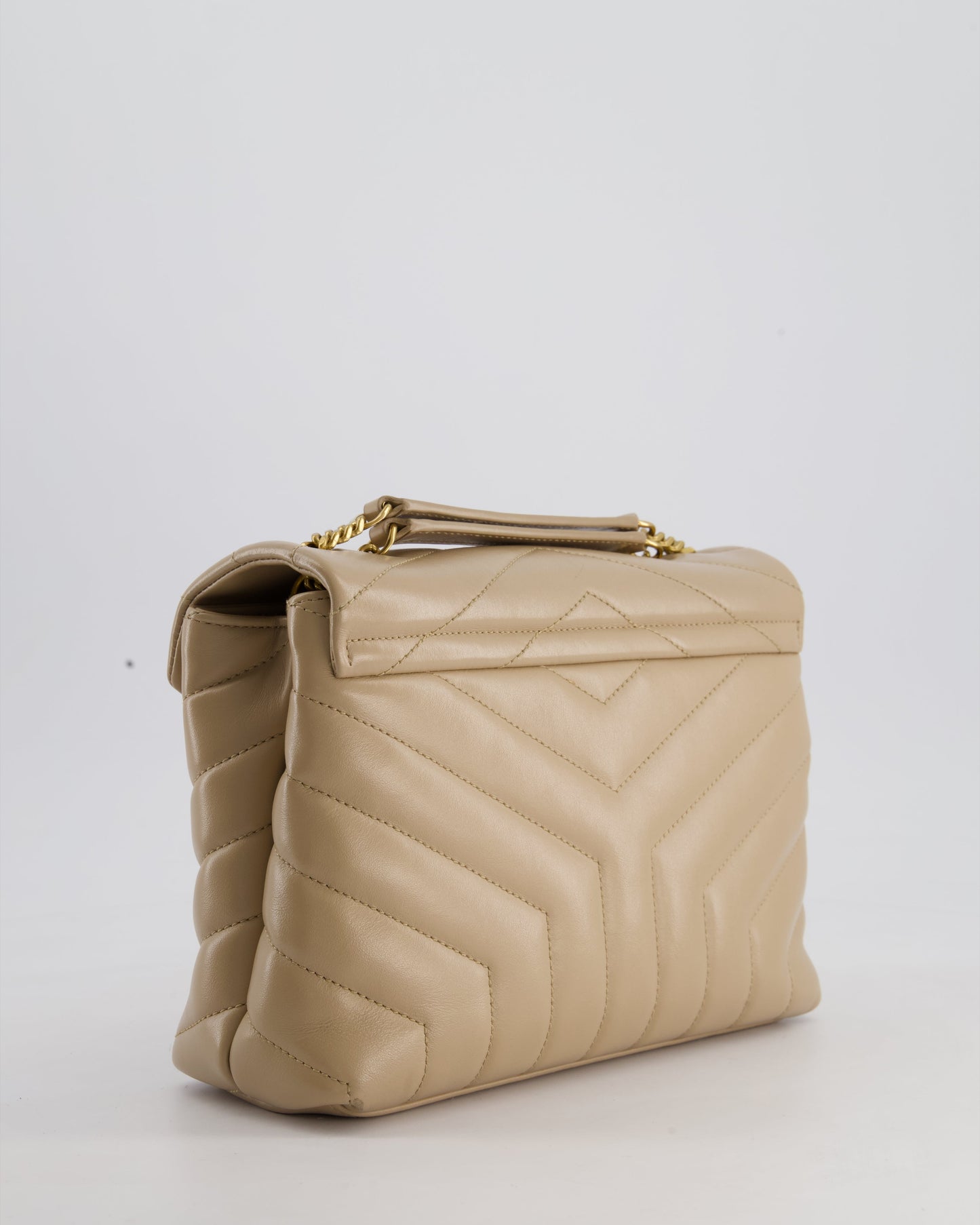 Saint Laurent Beige Small Lou Lou Bag with Gold Hardware