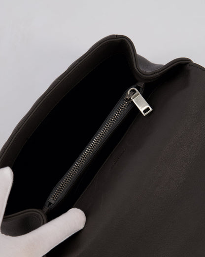 Saint Laurent Asphalt Grey Medium College Bag with Brushed Palladium Hardware