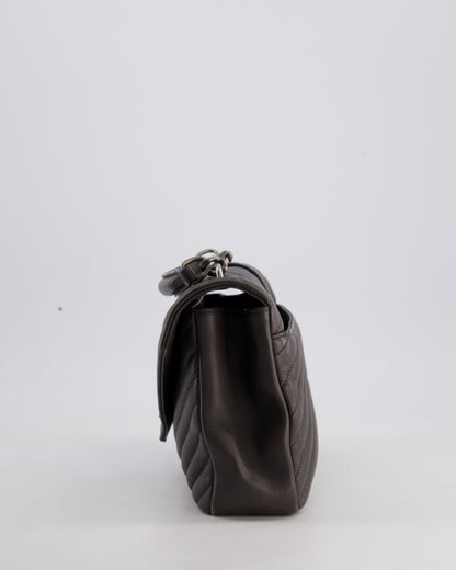 Saint Laurent Asphalt Grey Medium College Bag with Brushed Palladium Hardware