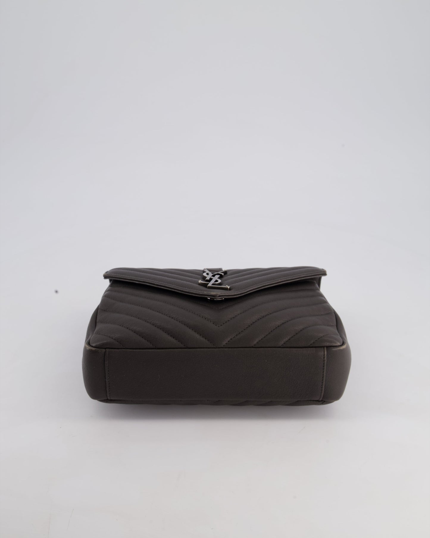 Saint Laurent Asphalt Grey Medium College Bag with Brushed Palladium Hardware