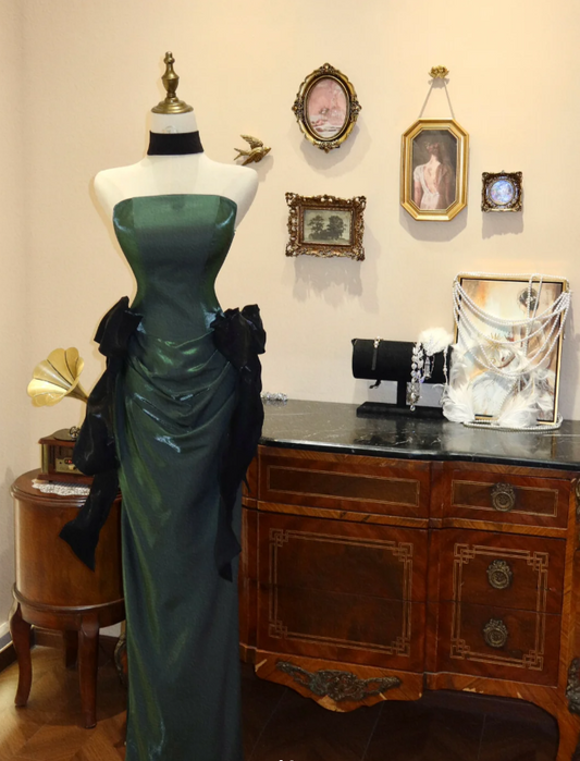 Special Green Retro Bandeau Waist Mermaid Wedding Dress P2791