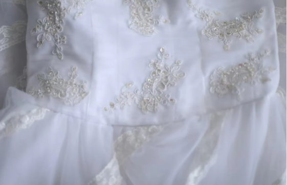 Retro Palace Princess Tube Top Irregular Layered Lace A-Line Wedding Dress P2807